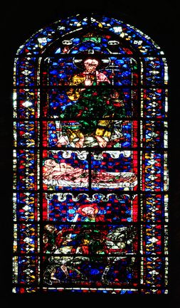 Kathedrale Notre Dame in Chartres Frankreich - Fenster mit St. Martin