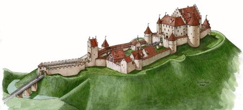 Rekonstruktion von Schloss (Burg) Ratzenried