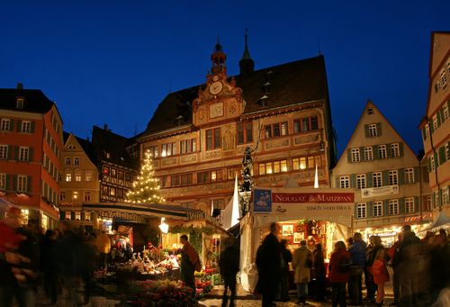 Weihnachtsmarkt in der Altstadt von Tübingen