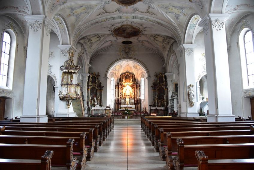 Blick in die Wallfahrtskirche "Unserer lieben Frau" in Todtmoos
