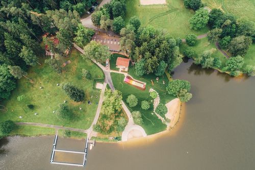 Luftbild Naturfreibad Kressbachsee