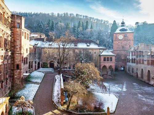 Schloss Heidelberg im Winter