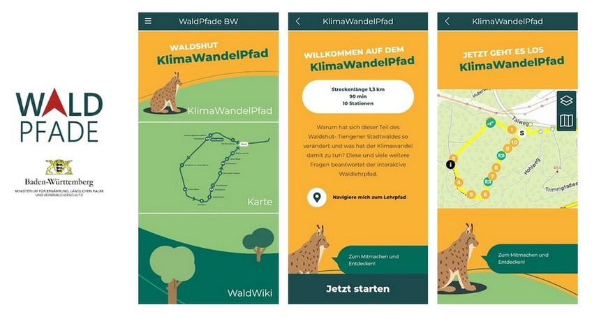 Screenshot Waldpfade BW App