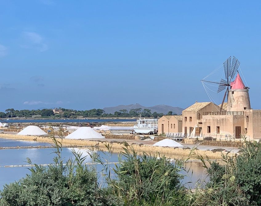 Salzfelder bei Marsala, Sizilien
