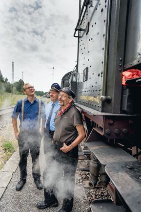 Philipp, Uwe und Kurt - das Team der Dreiseenbahn Schwarzwald