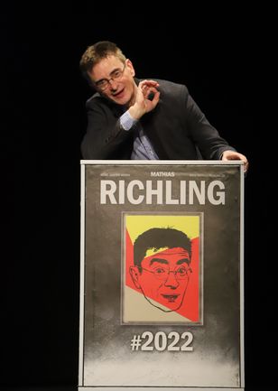 Mathias Richling bei seinem Auftritt in der Stadthalle.