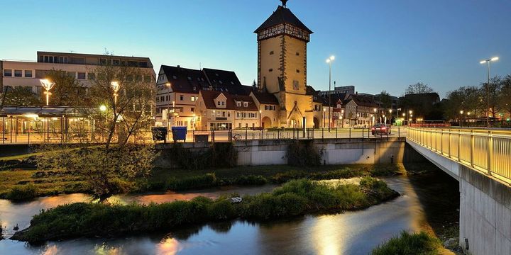 Die Stadt Reutlingen liegt an der Echaz.