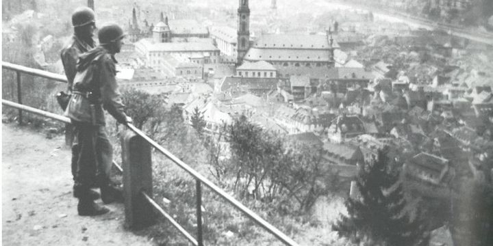 Blick auf Heidelberg 1945