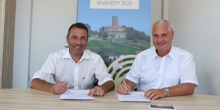Oberbürgermeister Jörg Albrecht und Klaus Nussbaum