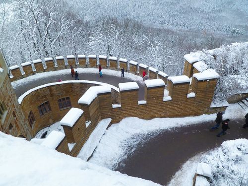 Schnee auf der Burg Hohenzollern