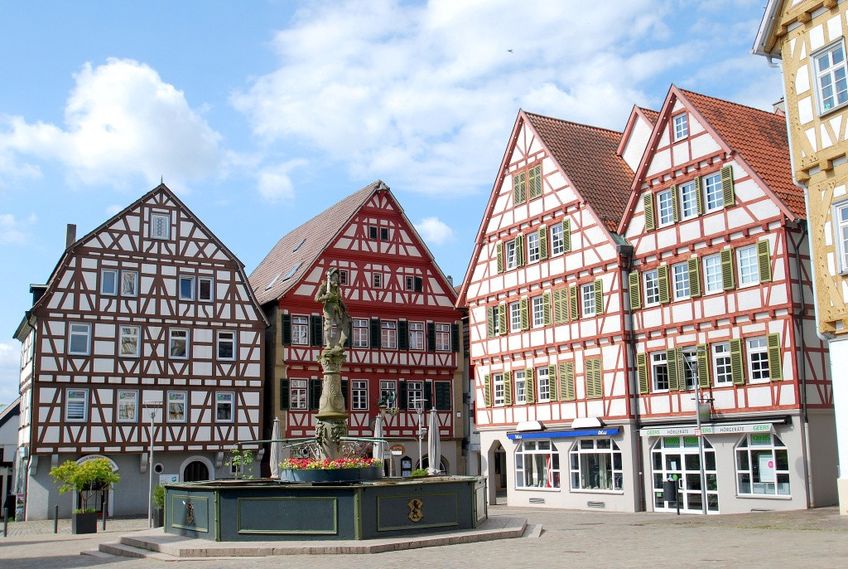 Fachwerkhäuser am Leonberger Marktplatz