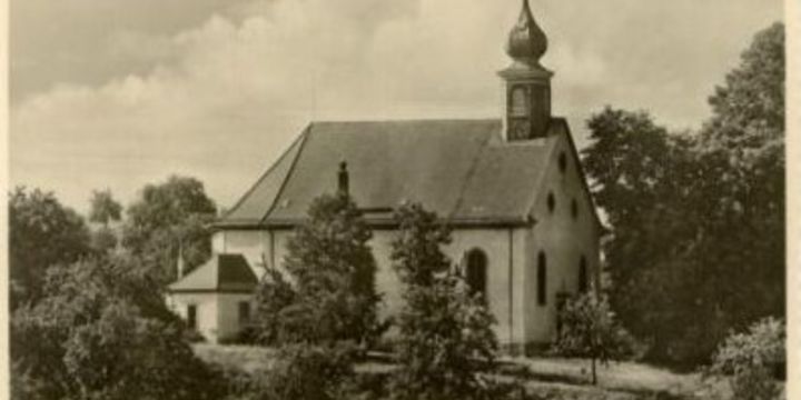 Historisches Foto der evang. Kirche in Baiertal