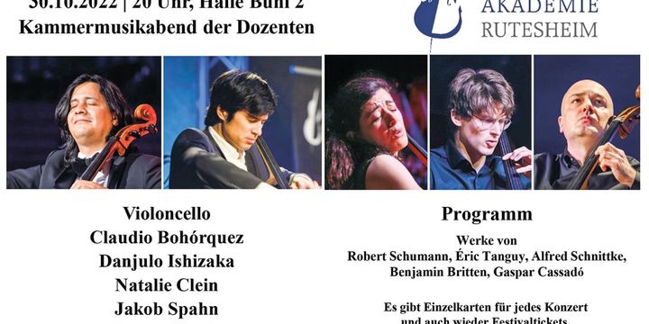 Plakat der Cello Akademie Rutesheim zum Konzert im Oktober 2022