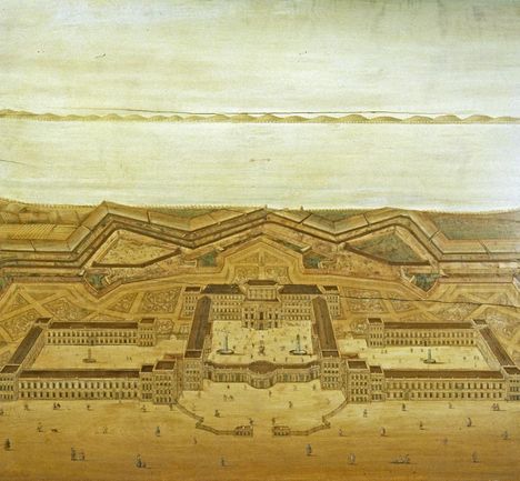 Schloss Mannheim in historischer Ansicht