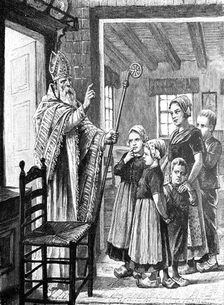 Bischof Nikolaus Litographie aus dem 19. Jahrhundert