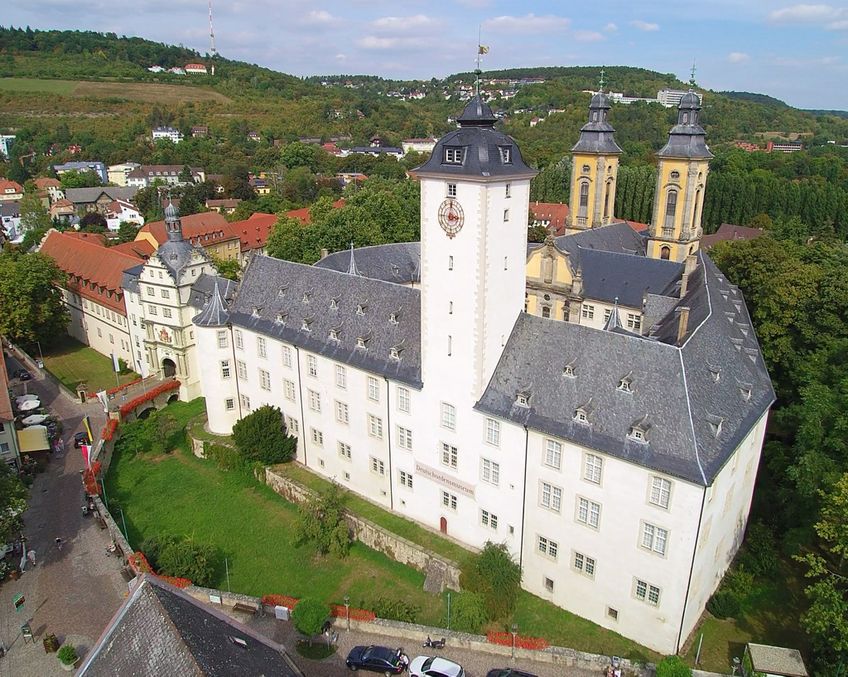 Luftaufnahme des Residenzschlosses Mergentheim
