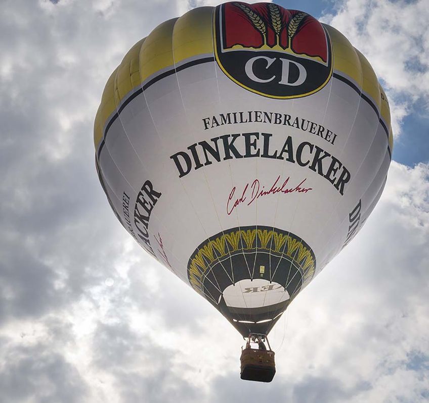 Heißluftballon der Brauerei Dinkelacker