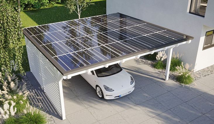 Carport mit Solar-Dach – eigenen Strom produzieren
