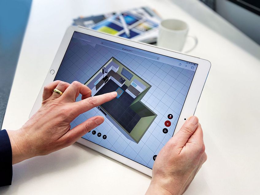 Virtuelle Küchenplanung mit Tablet