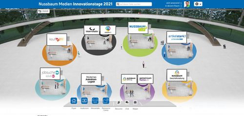 Digitale Messehalle der Nussbaum Medien-Innovationstage 2021
