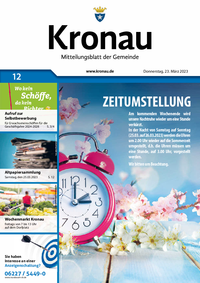 Mitteilungsblatt der Gemeinde Kronau 12/2023