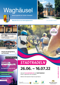Mitteilungsblatt der Stadt Waghäusel 25/2022
