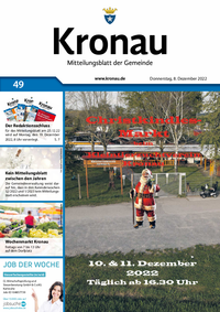 Mitteilungsblatt der Gemeinde Kronau 49/2022
