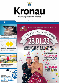 Mitteilungsblatt der Gemeinde Kronau 04/2023